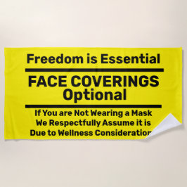 Gezichtsdekking optioneel - Medische vrijstelling Strandlaken