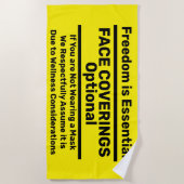 Gezichtsdekking optioneel - Medische vrijstelling Strandlaken (Voorkant)