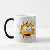 Gezichtsemoticon doorbreken magische mok (Links)