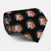 Gezichtsfoto van kinderen Gepersonaliseerde Vaderd Stropdas (Opgerold)