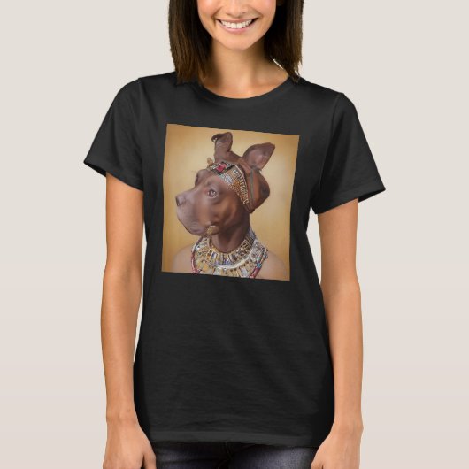 gezichtshandel van een oude hond als Cleopatra 1 T-shirt (Voorkant)