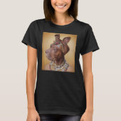 gezichtshandel van een oude hond als Cleopatra 1 T-shirt (Voorkant)