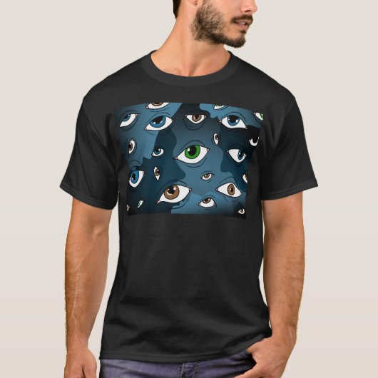 Gezichtsherkenning Dwaas Ogen. T-shirt (Voorkant)