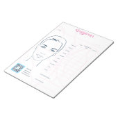 Gezichtskaart Scheur-weg Nota Pad Notitieblok (Schuin)