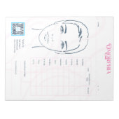 Gezichtskaart Scheur-weg Nota Pad Notitieblok (Voorkant)