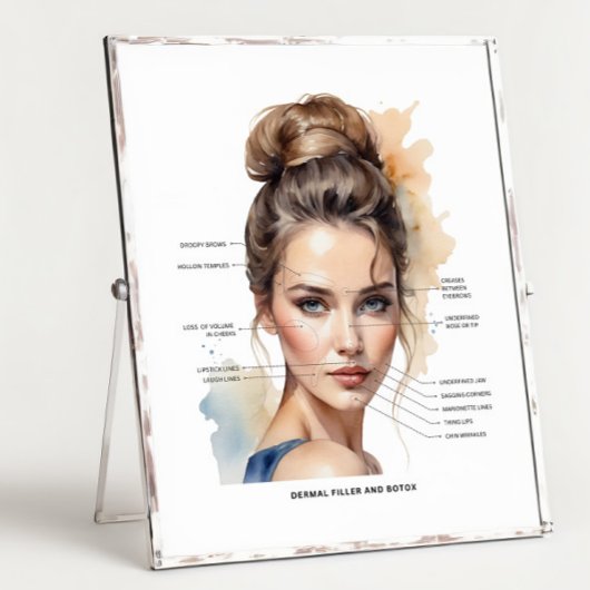 Gezichtskaart voor Dermal Filler en Botox Poster