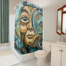 Gezichtskubist geïnspireerd Art Deco Abstract