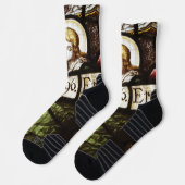 Gezichtskunst Middeleeuwse moderne jaren 1950 Mann Sokken (Links)