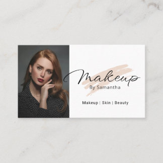 Gezichtskunstenaar Foto Zwarte Script Blush Kwasts Visitekaartje