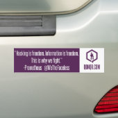 Gezichtsloos hacken is vrijheid bumpersticker (Op auto)