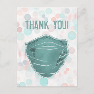 gezichtsmasker bedanken briefkaart