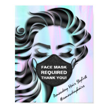 Gezichtsmasker bedekking vereist COVID-holografie