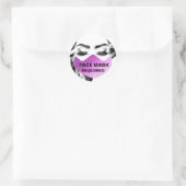 Gezichtsmasker Covering vereist Coronavirus Protec Ronde Sticker (Tas)