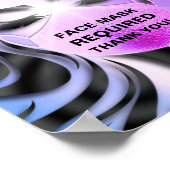 Gezichtsmasker Covering Vereiste Covid Kapper Roze Poster (Hoek)