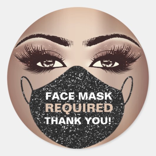 Gezichtsmasker Covering Vereiste Make-up Lash Covi Ronde Sticker (Voorkant)