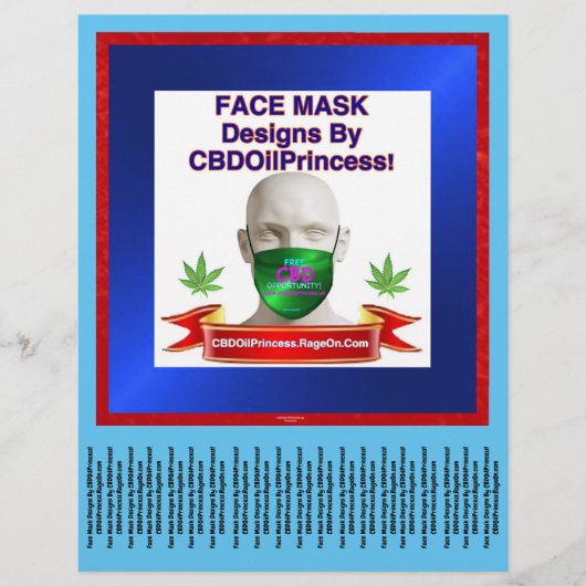 Gezichtsmasker Design van CBDOilPrincess! Flyer! Flyer (Voorkant)