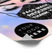 Gezichtsmasker die vereiste COVID holografische Lo Poster (Hoek)