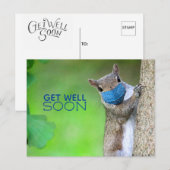 Gezichtsmasker Eekhoorn Beterschap Ansichtkaart Briefkaart (Voorkant / Achterkant)