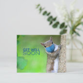 Gezichtsmasker Eekhoorn Beterschap Ansichtkaart Briefkaart (Staand voorkant)