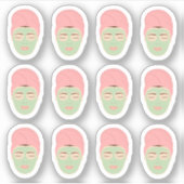 Gezichtsmasker Huidverzorging Ontspanning Dag Plan Sticker (Voorkant)