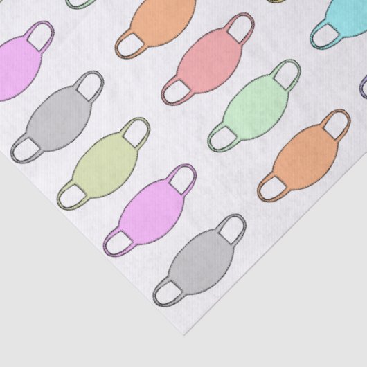 Gezichtsmasker Pastel Patroon Tissuepapier (Detail)