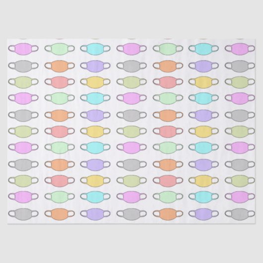 Gezichtsmasker Pastel Patroon Tissuepapier (Voorkant)