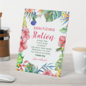 Gezichtsmasker Station Tropische Hawaïaanse bruilo Reclamebord Met Voetstuk (Insitu)