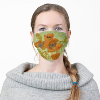 Gezichtsmasker van papaver stoffen mondkapje