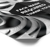 Gezichtsmasker vereist covid cosmetoloog Hair Silv Poster (Hoek)