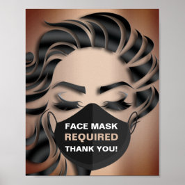 Gezichtsmasker vereist Covid Cosmetoloog Hair Styl Poster