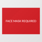 Gezichtsmasker Vereist en wit elegant Raamsticker (Vel)
