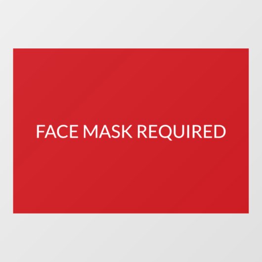 Gezichtsmasker Vereist en wit elegant Raamsticker (Vel)
