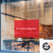Gezichtsmasker Vereist en wit elegant Raamsticker (Cafe Raam)