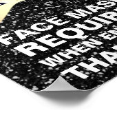 Gezichtsmasker vereist gecovid DankRose Glitter Go Poster (Hoek)