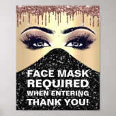 Gezichtsmasker vereist gecovid DankRose Glitter Go Poster (Voorkant)