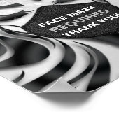 Gezichtsmasker vereist gecovid Eyelash grijs Dank Poster (Hoek)
