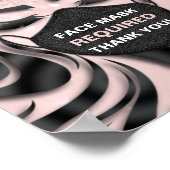 Gezichtsmasker vereist gecovid Eyelash Haar Roze D Poster (Hoek)