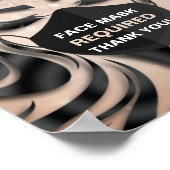 Gezichtsmasker vereist gecovid Eyelashes Roos Glit Poster (Hoek)