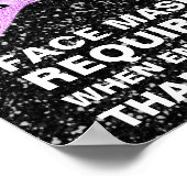 Gezichtsmasker vereist hefschroefblok poster (Hoek)