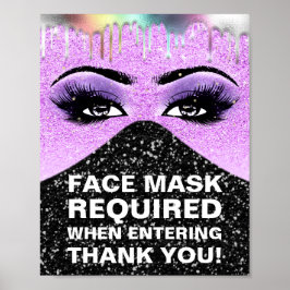 Gezichtsmasker vereist hefschroefblok poster