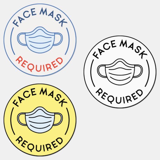 Gezichtsmasker vereist labels (Groep)