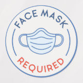 Gezichtsmasker vereist labels (Design 1)