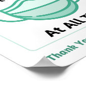 Gezichtsmasker vereist op elk moment poster (Hoek)