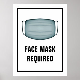 Gezichtsmasker vereist poster
