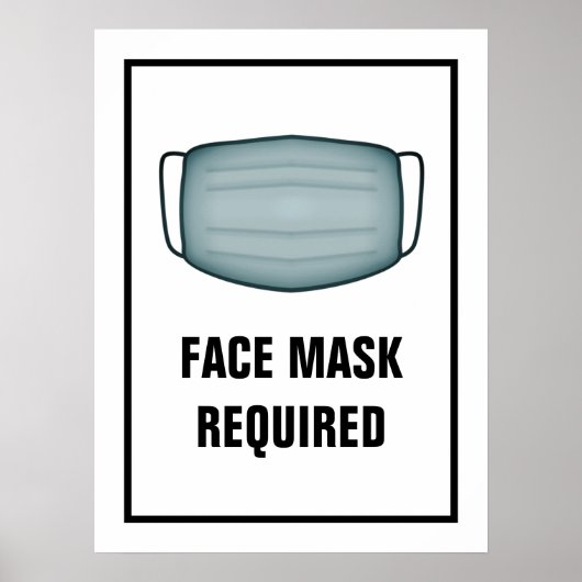 Gezichtsmasker vereist poster (Voorkant)