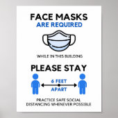 Gezichtsmasker vereist Poster, 6 ft. Away Poster (Voorkant)
