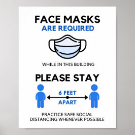 Gezichtsmasker vereist Poster, 6 ft. Away Poster