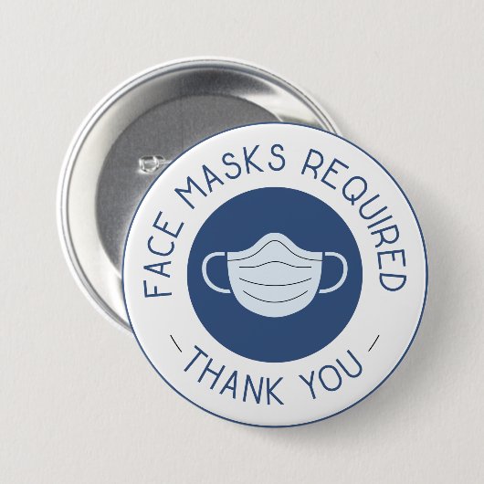 Gezichtsmasker vereist ronde button 7,6 cm (Voorkant /achterkant)