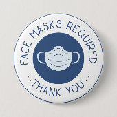 Gezichtsmasker vereist ronde button 7,6 cm (Voorkant)