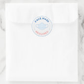 Gezichtsmasker vereist ronde sticker (Tas)
